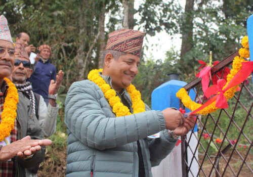 पाँच बर्ष भित्र ज्वालामुखी गाउँपालिकामा एक घर एक धारो बनाउछुः यम नाथ दनै