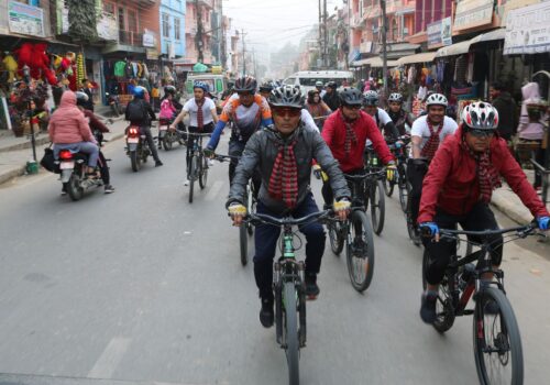 धादिङमा पर्यटन प्रर्वधनको लागी साइकल र्‍याली