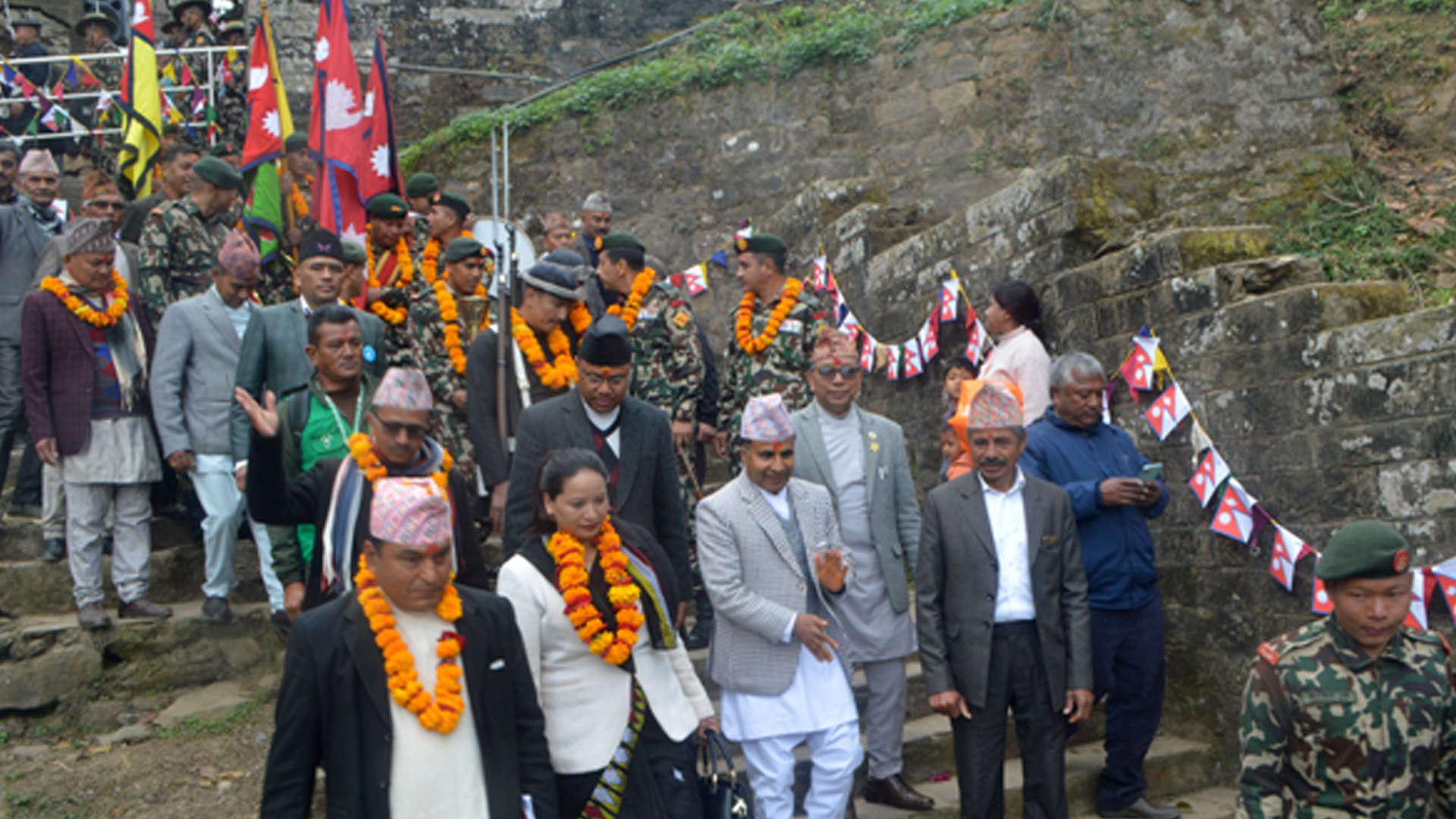 गोरखाबाट एकीकरण पदयात्रामा निस्कियो नेपाली सेनाको टोली